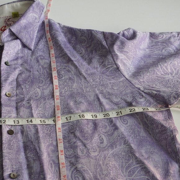 BNWT! Robert Graham  | Paisley Flip Collar/Sleeve - Picture 7 of 8